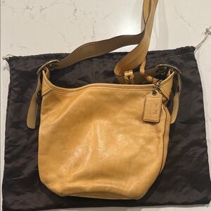 Coach Yellow Leather Shoulder Bag